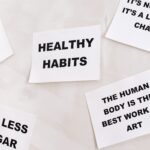 Motivational cards promoting healthy habits and positive thinking for lifestyle change.